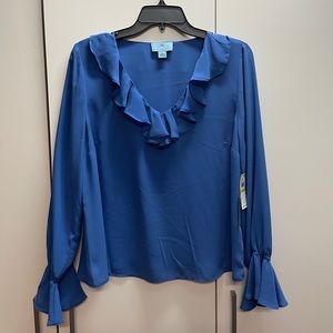 Blue Cece long sleeve top - size M